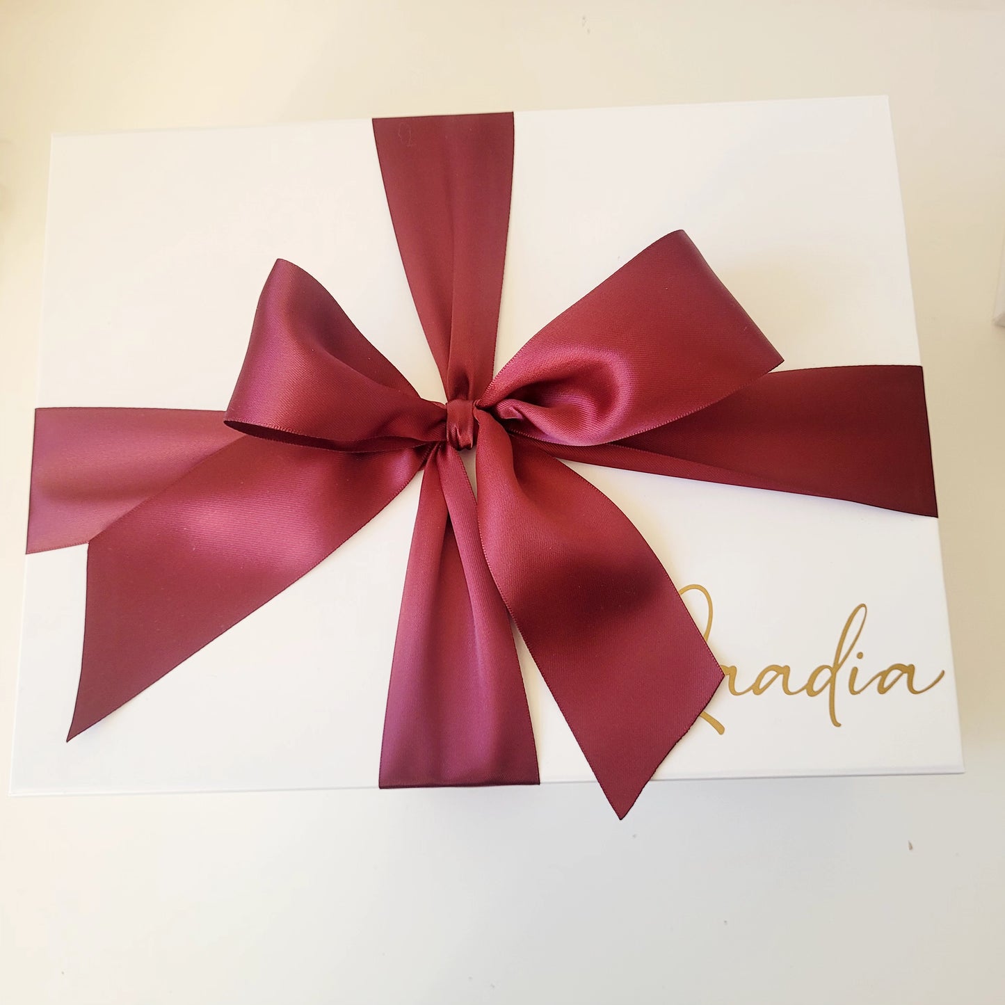 Burgundy Robe Bridal Gift Box